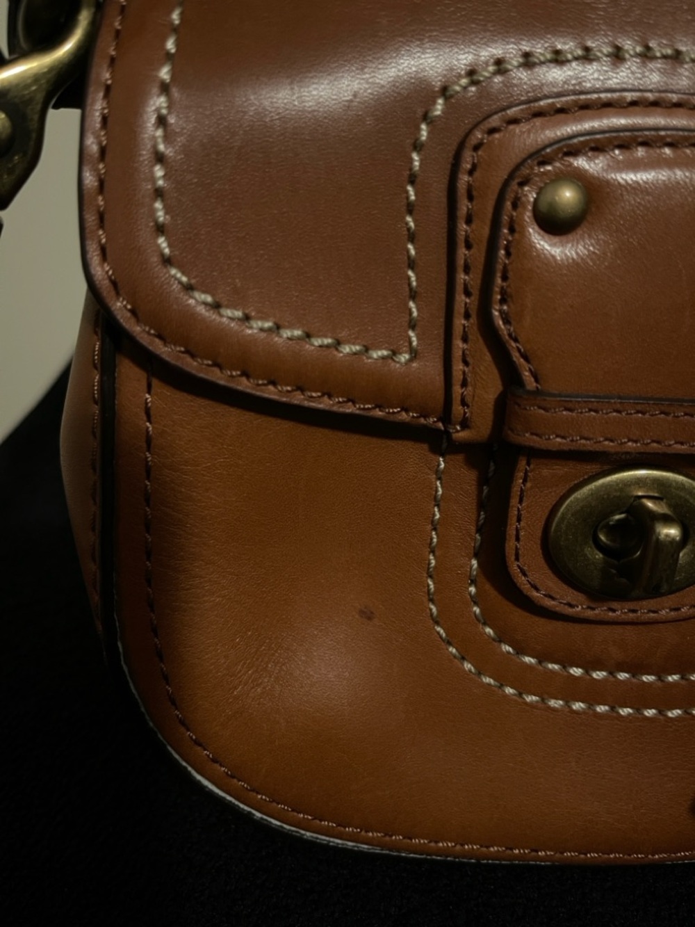 Coach Brown Leather Crossbody with Tassel - Picture 3 of 13